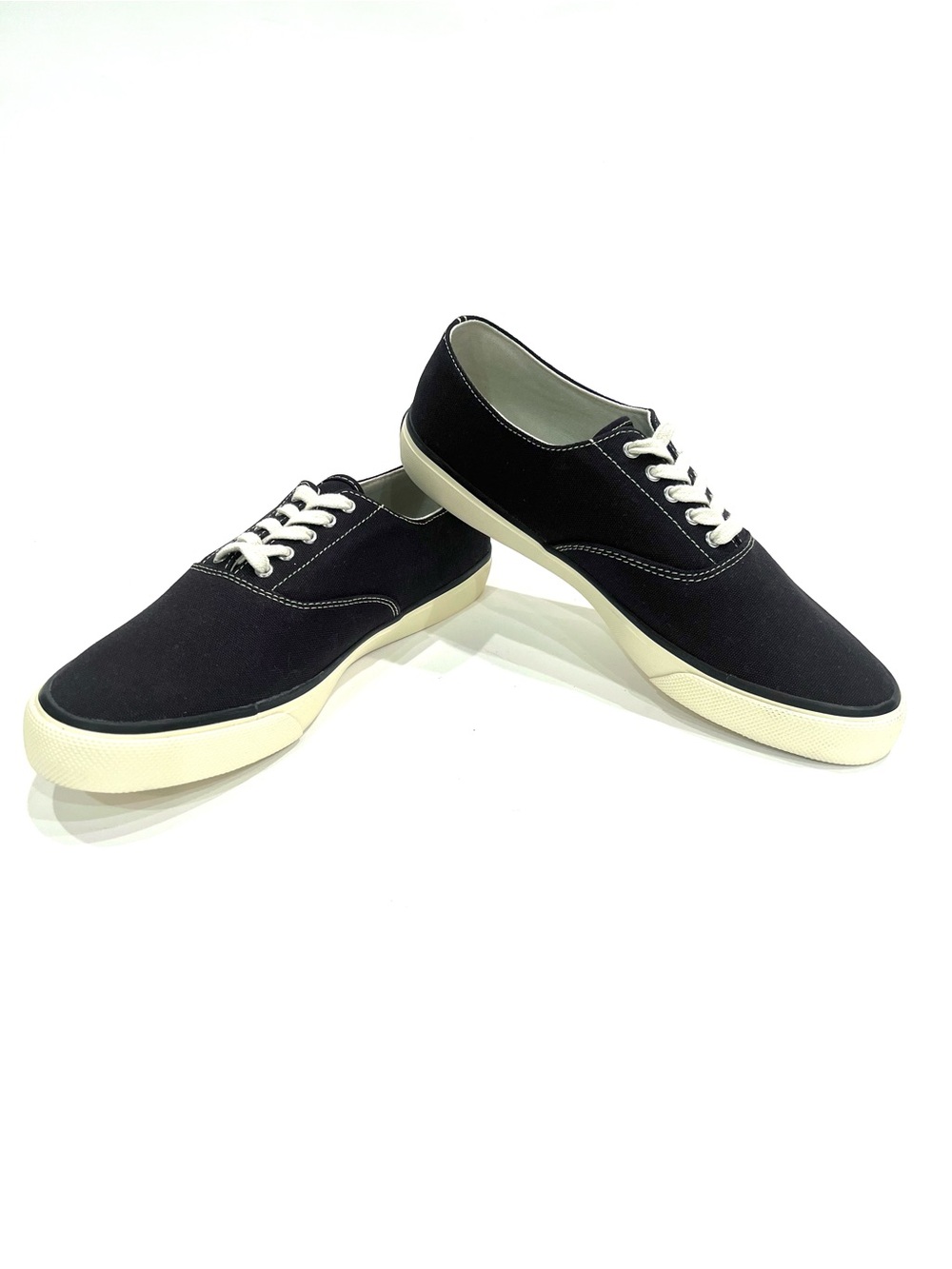 Sperry Top Sider CVO MM Classic Canvas Black Low Top Sneakers Boat Shoes 10.5